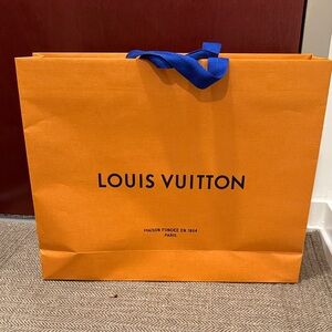 Louis Vuitton Orange Shopping Bag with Box (empty)